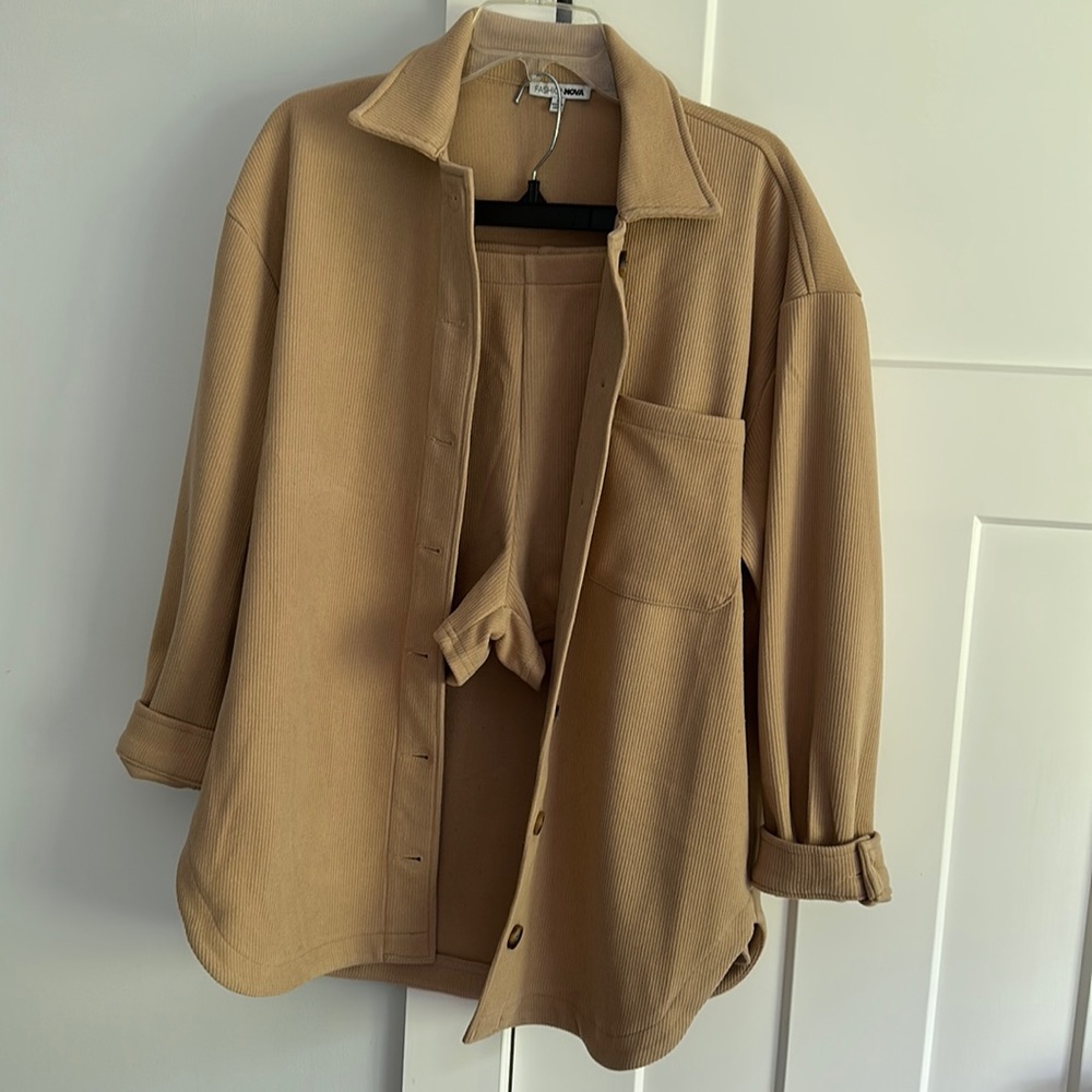 FashionNova tan matching outfit